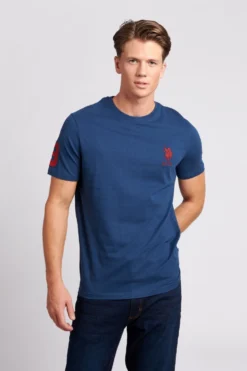 U.s. Polo Assn. Herren Large Insignia T-Shirt, Blau