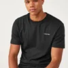 Calvin Klein Interlock T-Shirt Mit Logo, Schwarz