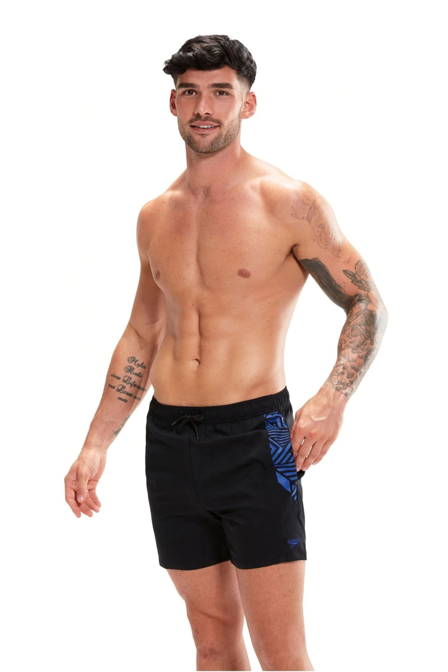 Speedo Sport Bedruckte Badehose, 16 Zoll, Schwarz 1 Speedo Sport Bedruckte Badehose, 16 Zoll, Schwarz